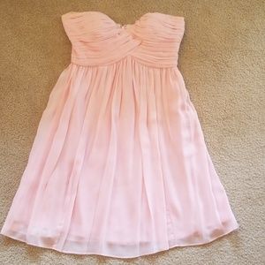 Light pink sweetheart neckline cocktail dress